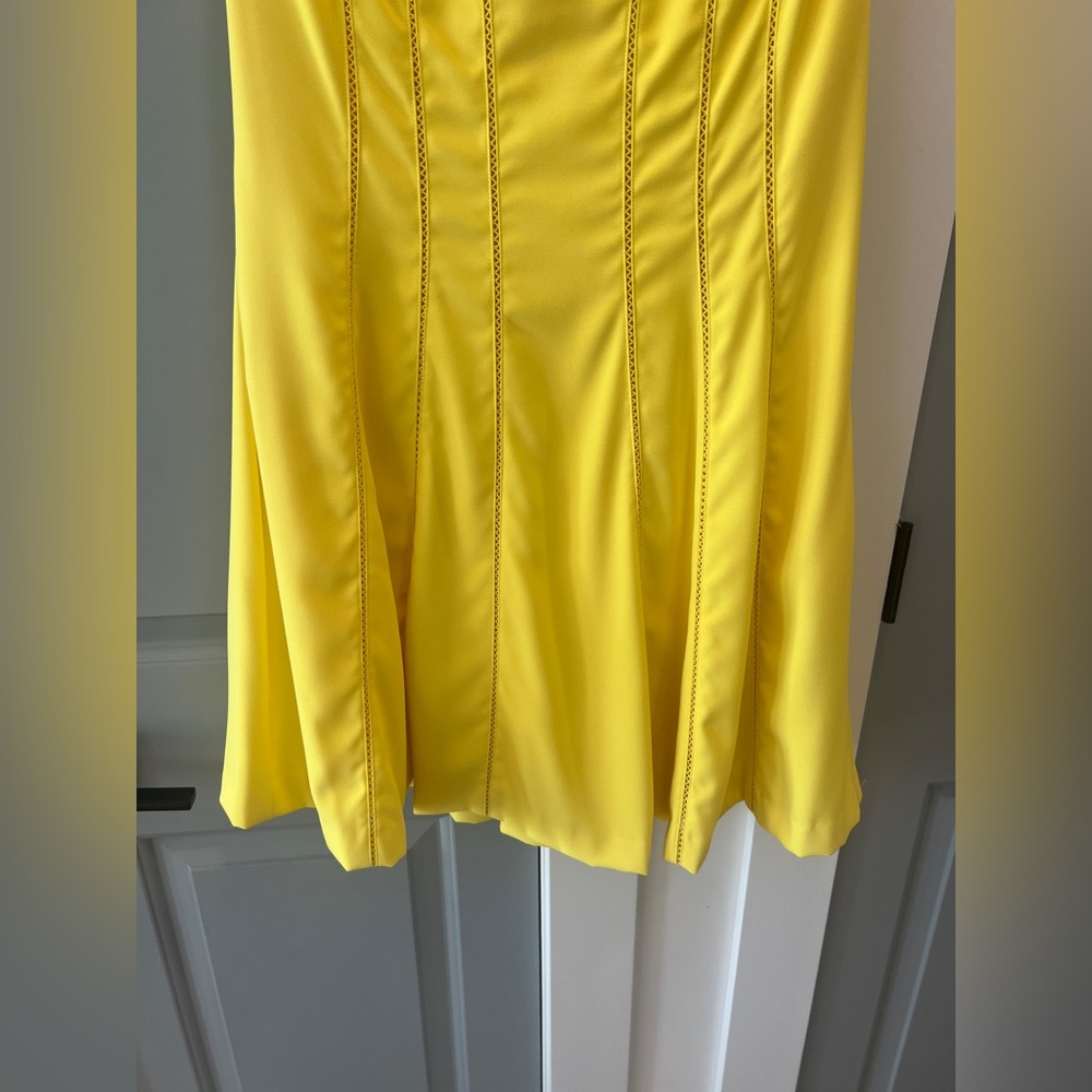 Beautiful Ted Baker Dress Vibrant Yellow Women’s UK 12 - Picture 6 of 16